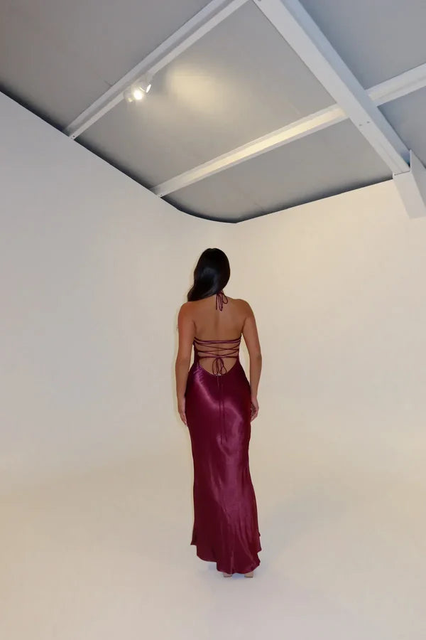 MAXIKLEID AUS CELESTINE-SATIN
