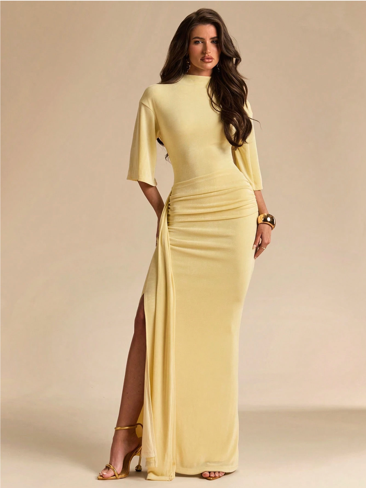 ELOWEN DRAPIERTES MAXIKLEID
