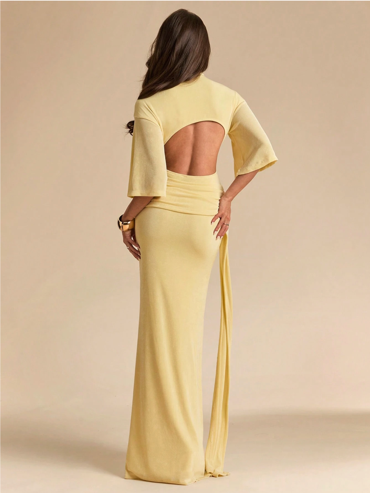 ELOWEN DRAPIERTES MAXIKLEID