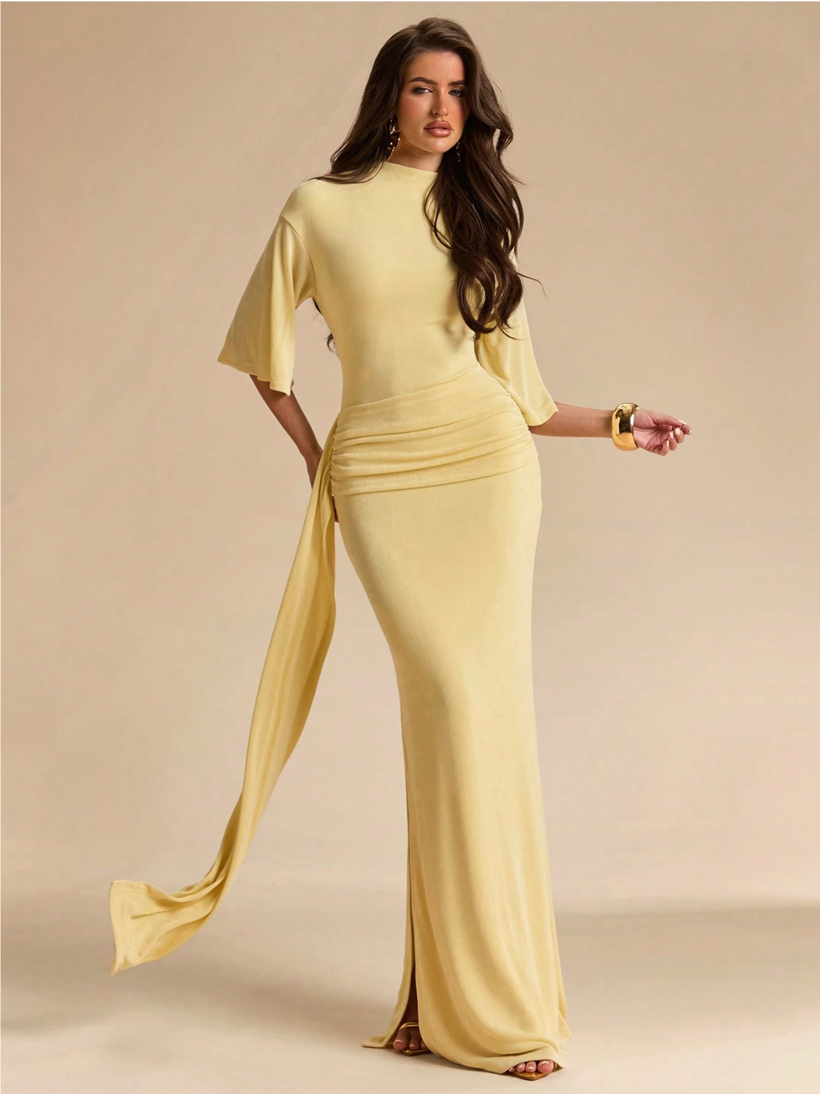 ELOWEN DRAPIERTES MAXIKLEID