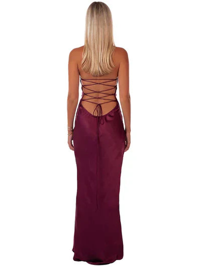 MAXIKLEID AUS CELESTINE-SATIN